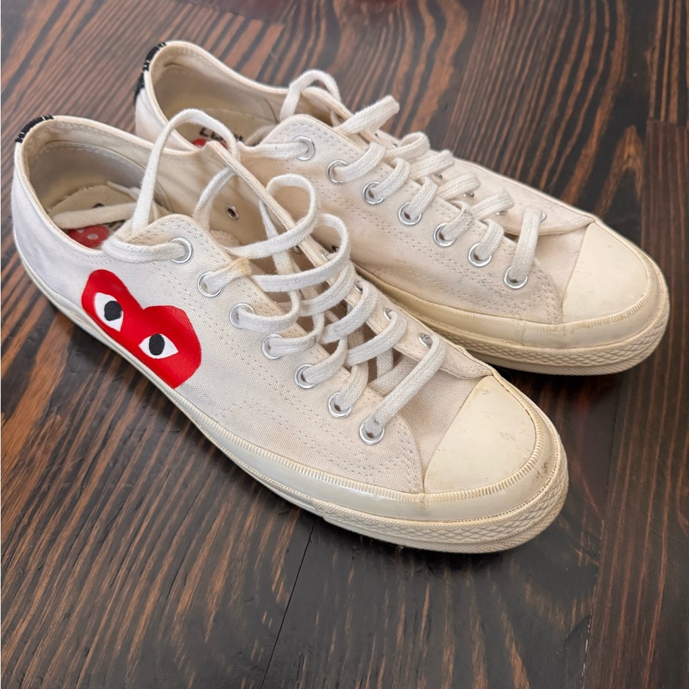 Converse x Play Commes De Garçon Chuck Taylor Low Mens Size 9 White